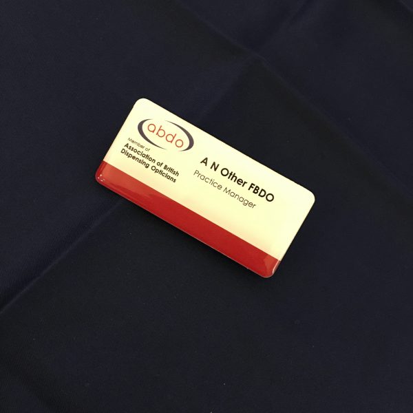 ABDO personalised name badge